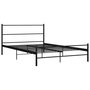Voir la diapositive 2 : VIDAXL Cadre de lit avec tete de lit sans matelas noir 140x200cm metal