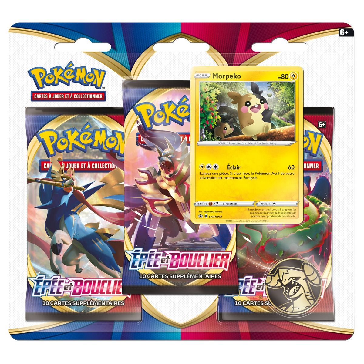 ASMODEE  Pack 3 booster Pokemon - Epée et bouclier