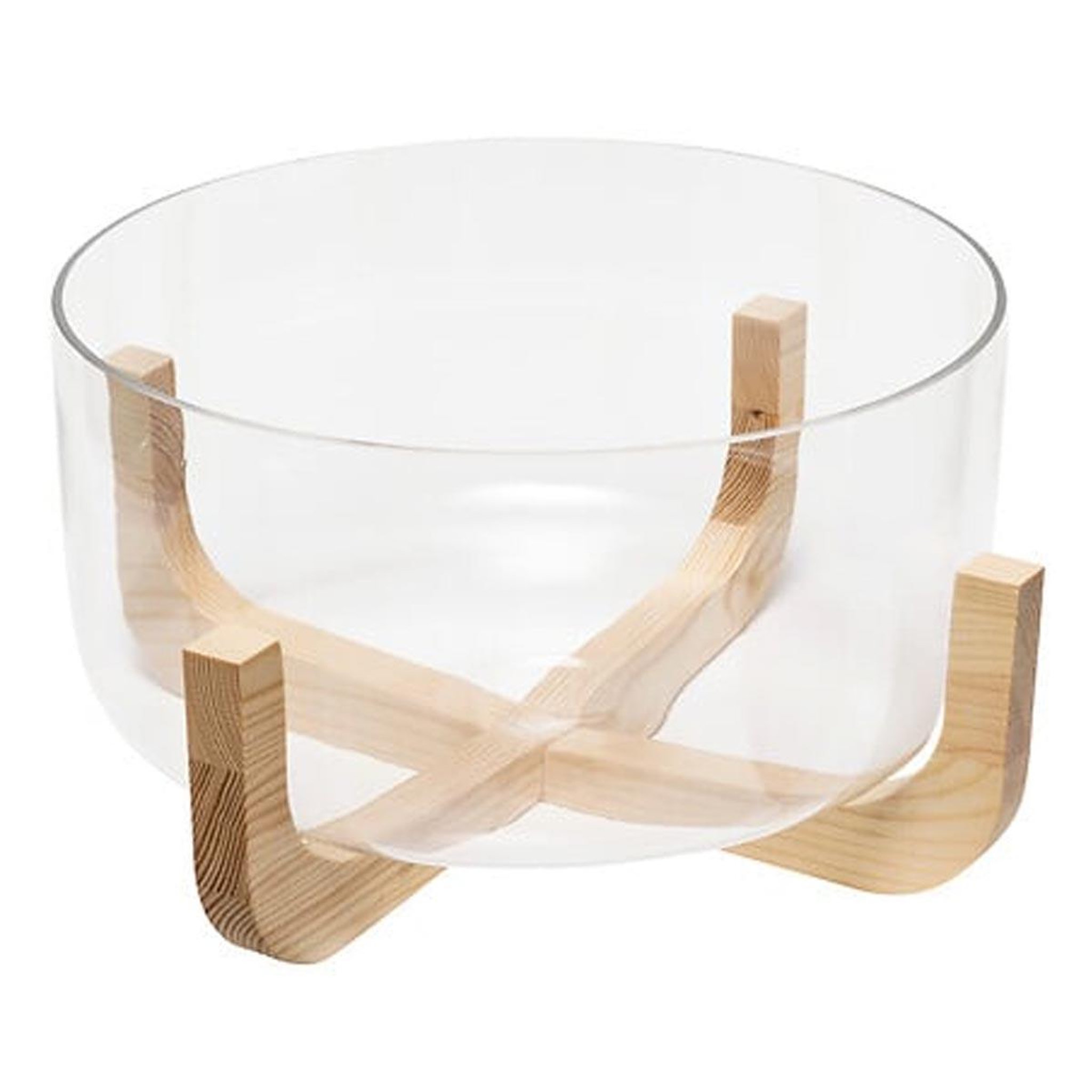 SECRET DE GOURMET Saladier rond en verre  arha  28cm transparent