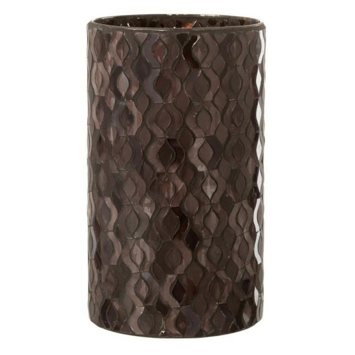 Paris Prix Photophore en Verre Design  Tazu  22cm Gris