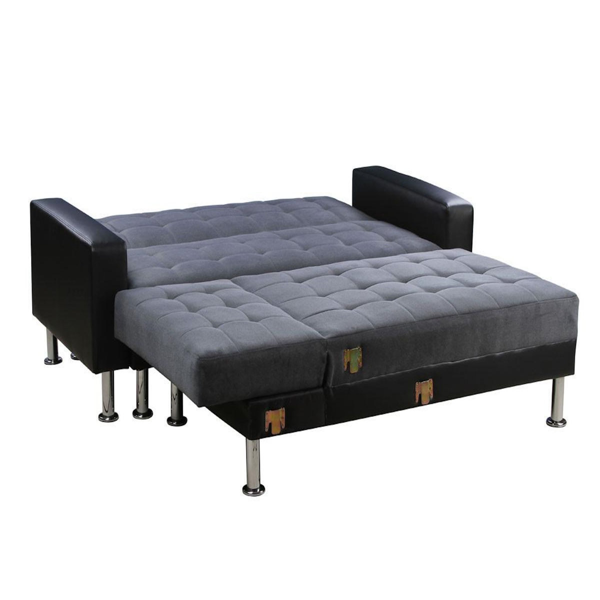 Habitat et Jardin Canapé d'angle convertible et réversible  Theo  - 4 places - Noir / Gris