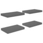 Voir la diapositive 2 : VIDAXL Etagere murale flottante 4 pcs Gris brillant 40x23x3,8 cm MDF