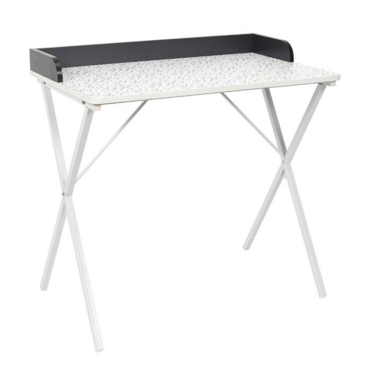 Paris Prix Bureau Design Effet  Terrazzo  80cm Blanc & Gris