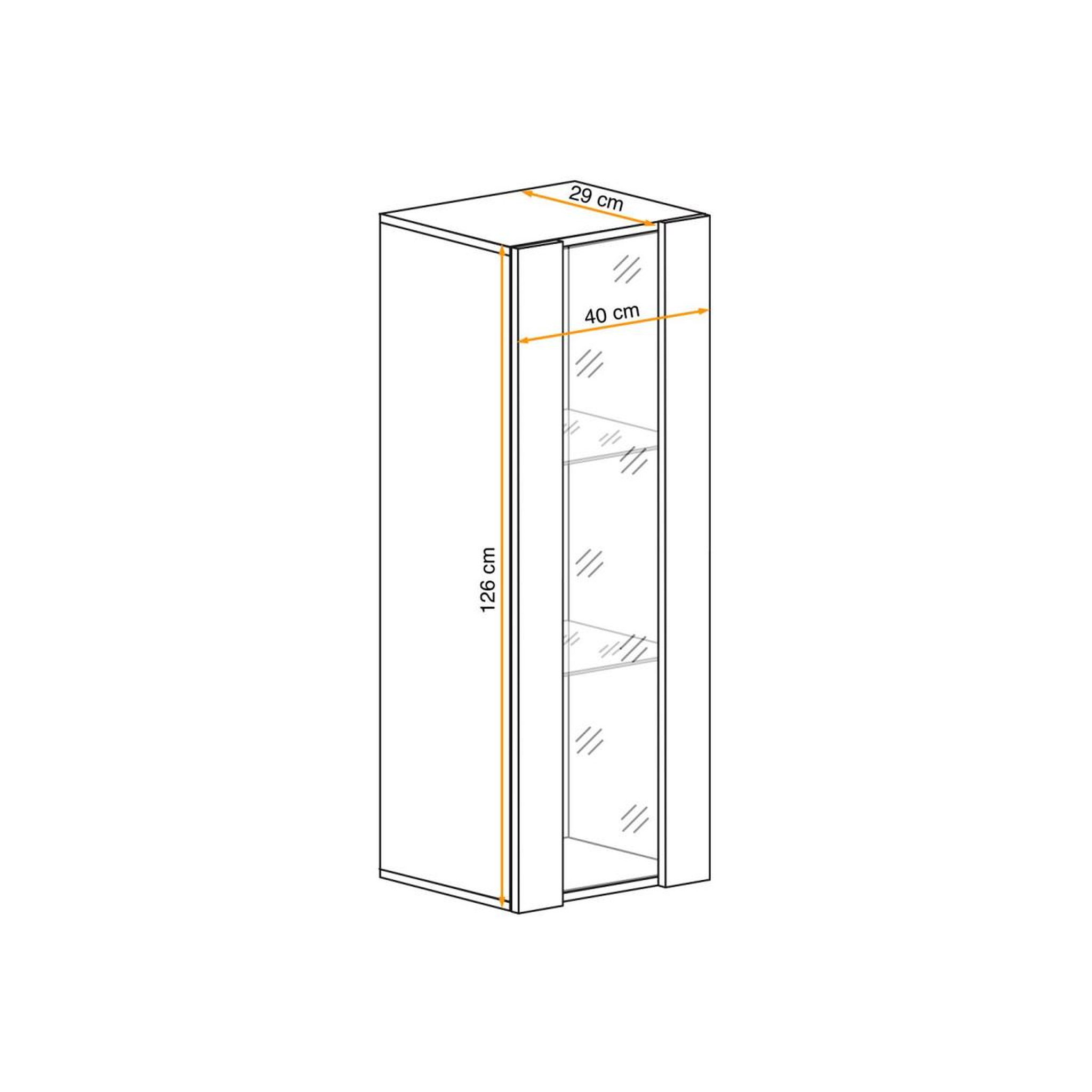 Voir la diapositive 3 : Paris Prix Vitrine led murale design  fly a2  126cm noir
