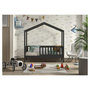 Voir la diapositive 2 : Vipack Lit cabane Dallas 70x140 cm gris