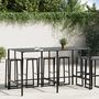 Voir la diapositive 1 : VIDAXL Table de bar noir 200x100x110 cm acier enduit de poudre