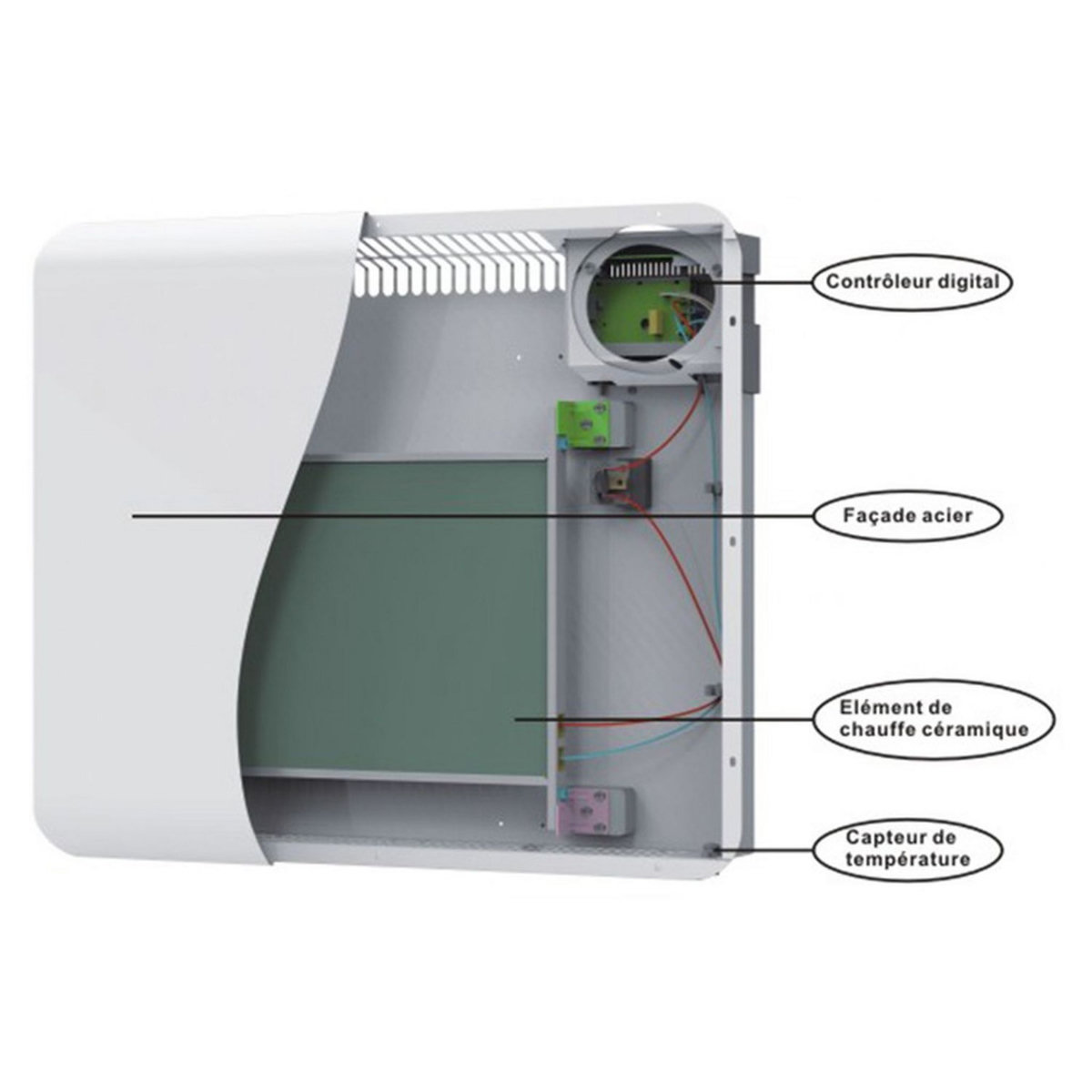MAZDA MAZDA Radiateur à inertie Ceraline Cappella 1000 W