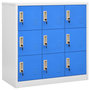 Voir la diapositive 1 : VIDAXL Armoire a casiers Gris clair et bleu 90x45x92,5 cm Acier