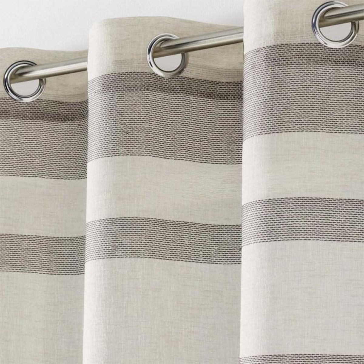 Paris Prix Rideau Voilage à Œillets  Palerma  140x280cm Sable