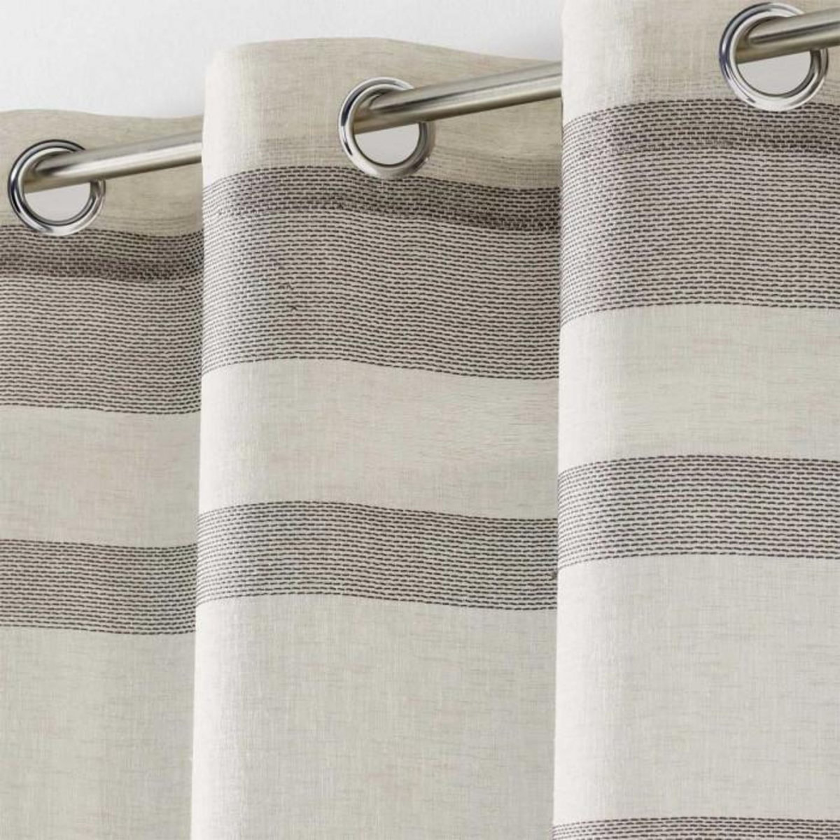 Paris Prix Rideau Voilage à Œillets  Palerma  140x280cm Sable