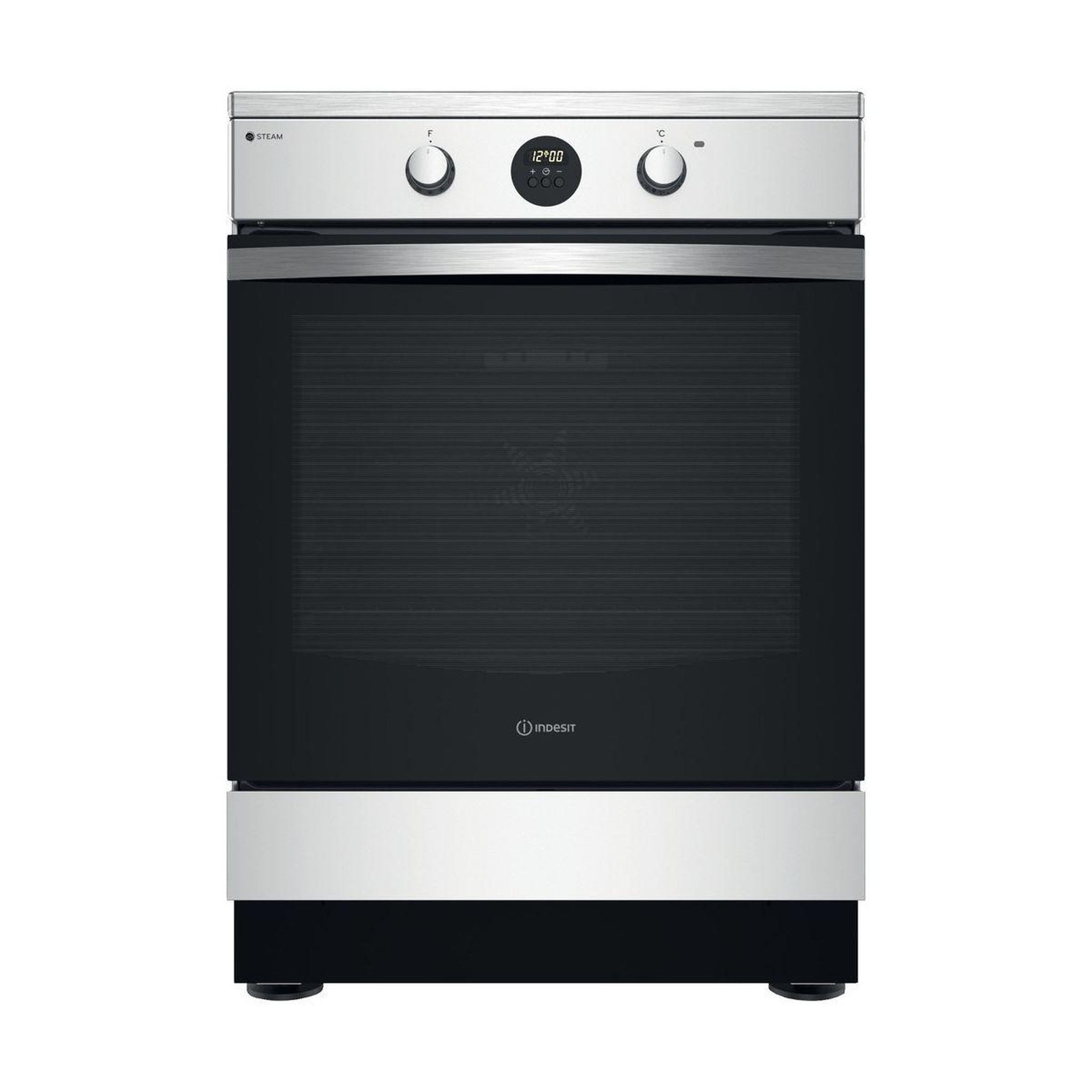 Voir la diapositive 1 : Indesit Cuisinière induction IS67IQ8CCX/FR Steam