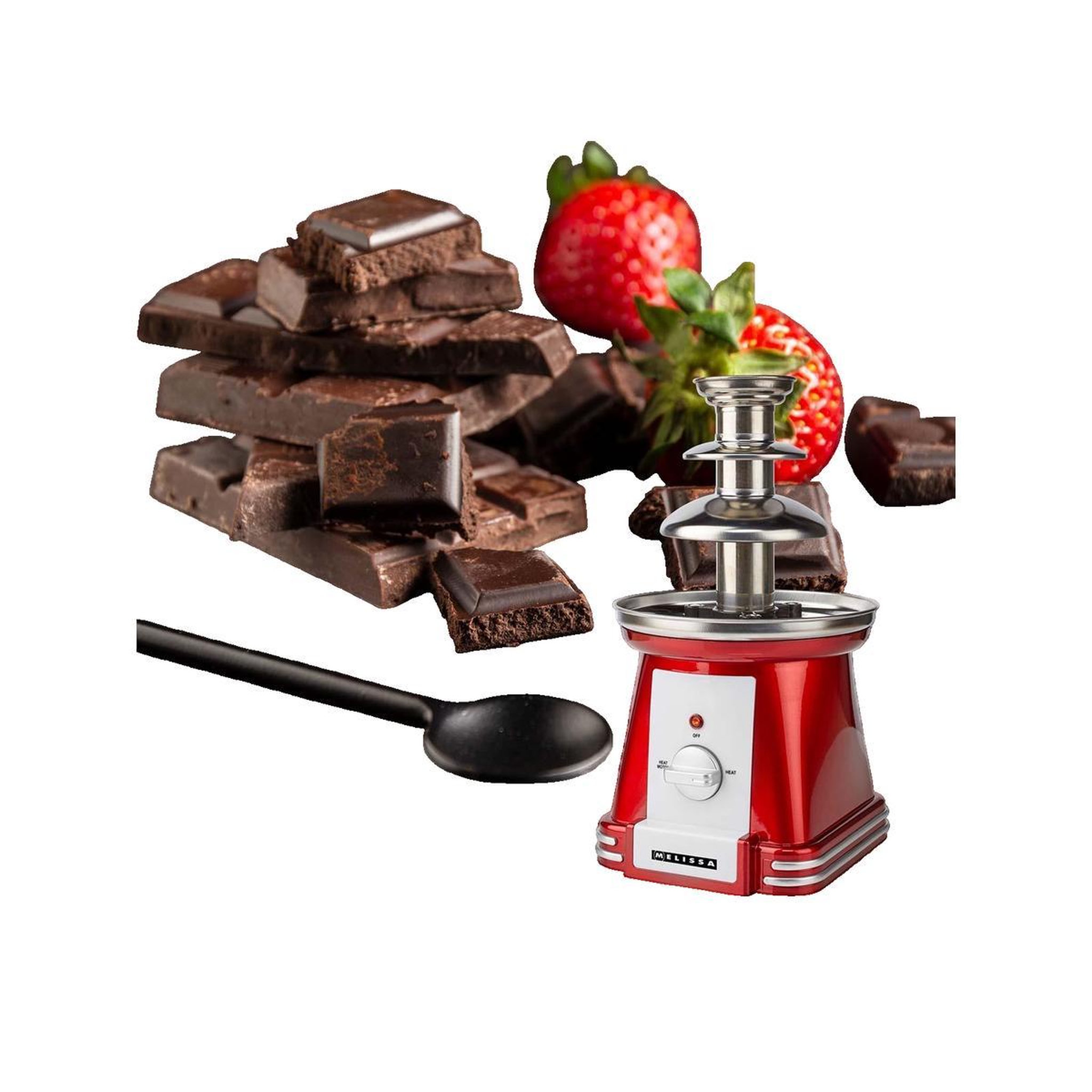 Voir la diapositive 2 : MELISSA Fontaine à chocolat Melissa Rétro 90 W rouge et blanc