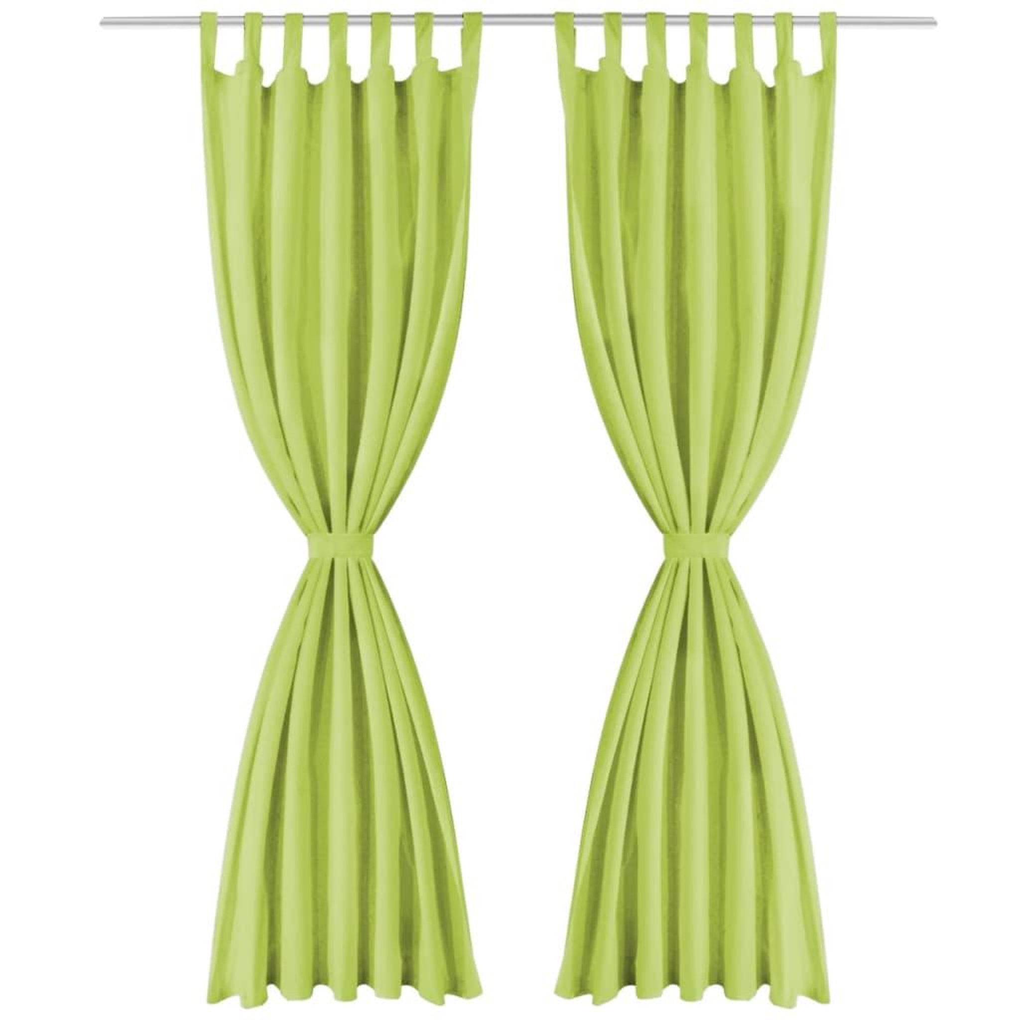 Voir la diapositive 2 : VIDAXL Rideau occultant avec boucles 2 pcs 140 x 175 cm Vert