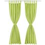 Voir la diapositive 2 : VIDAXL Rideau occultant avec boucles 2 pcs 140 x 175 cm Vert