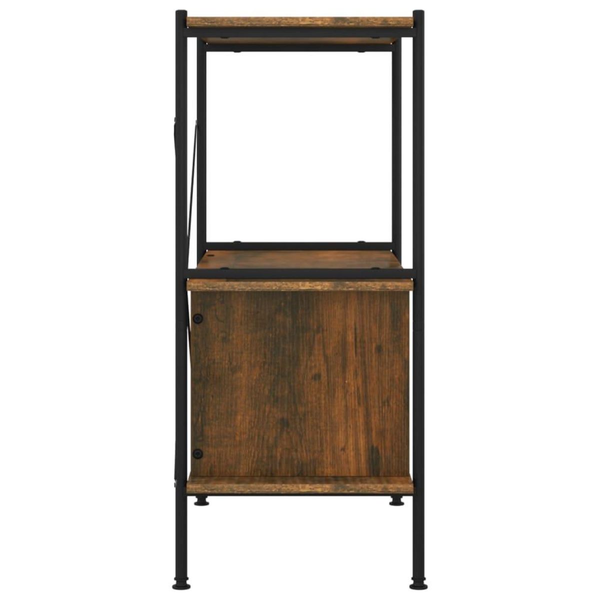 VIDAXL Etagere a 3 niveaux armoire 80x40x92 cm Acier bois d'ingenierie