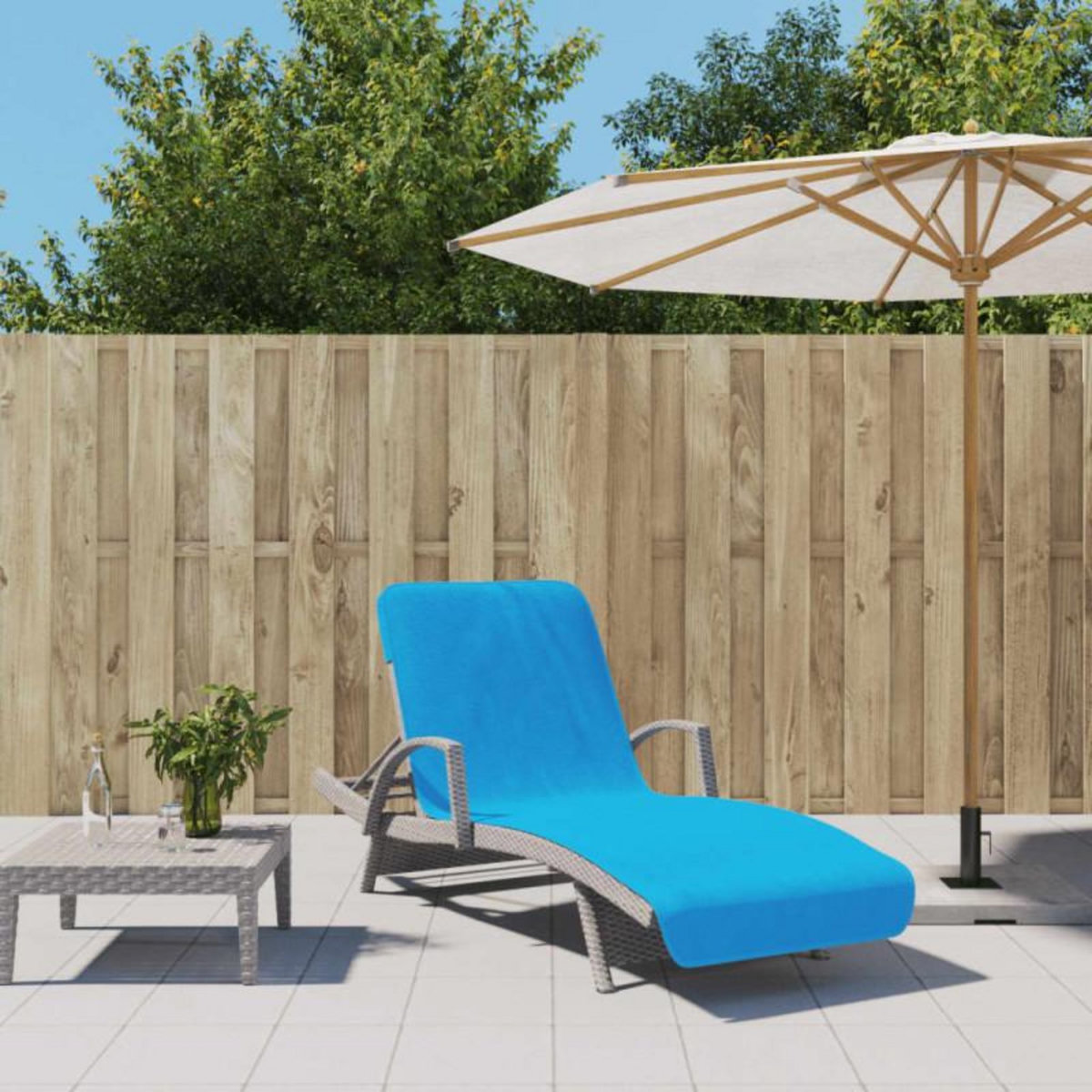 VIDAXL Serviettes de plage 2 pcs turquoise 75x200 cm tissu 400 GSM