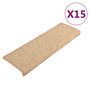 Voir la diapositive 2 : VIDAXL Tapis d'escalier auto-adhesifs 15 pcs Marron clair 65x21x4 cm