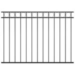 VIDAXL Panneau de cloture Acier 1,7x1,2 m Noir