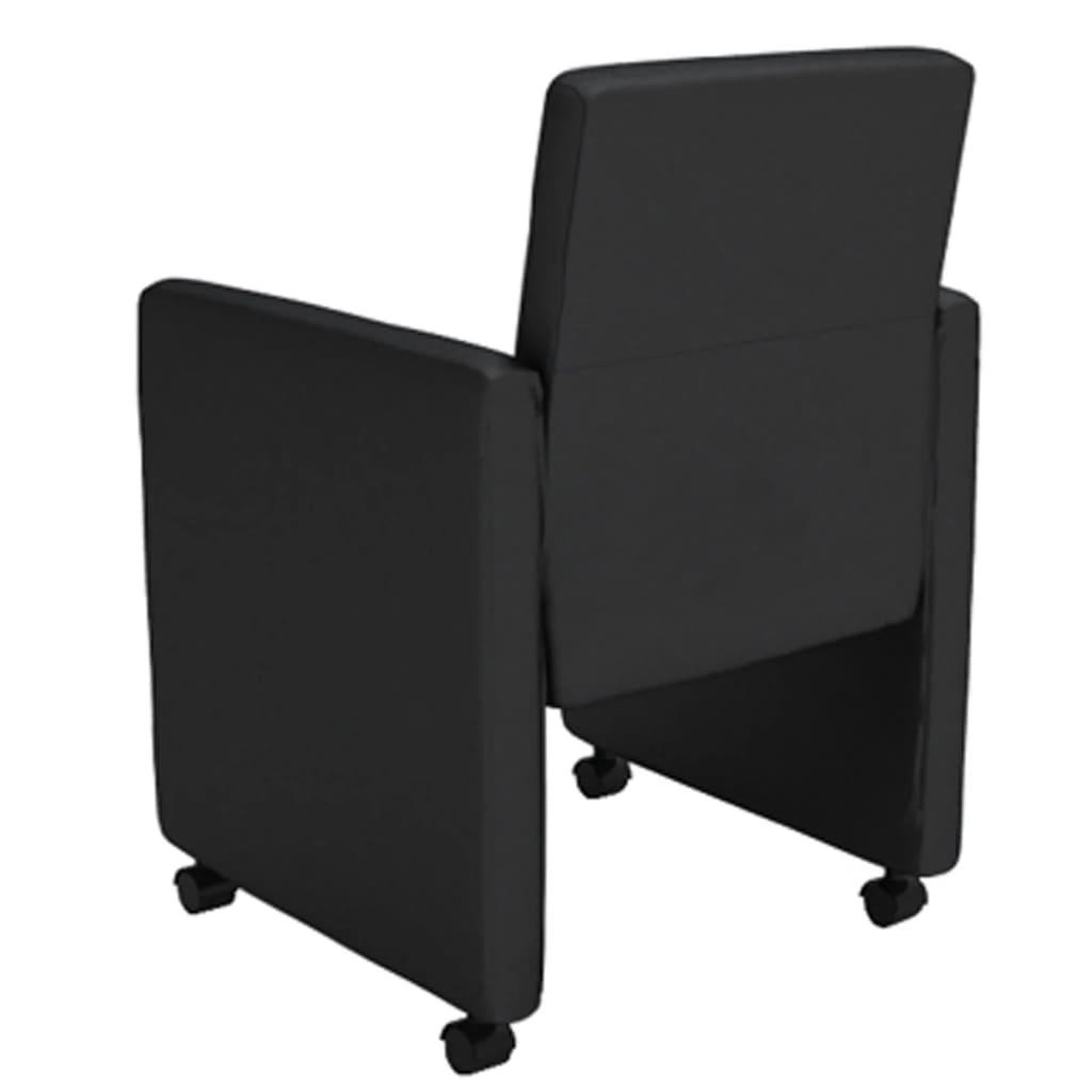 Voir la diapositive 4 : VIDAXL Chaises a manger lot de 4 noir similicuir