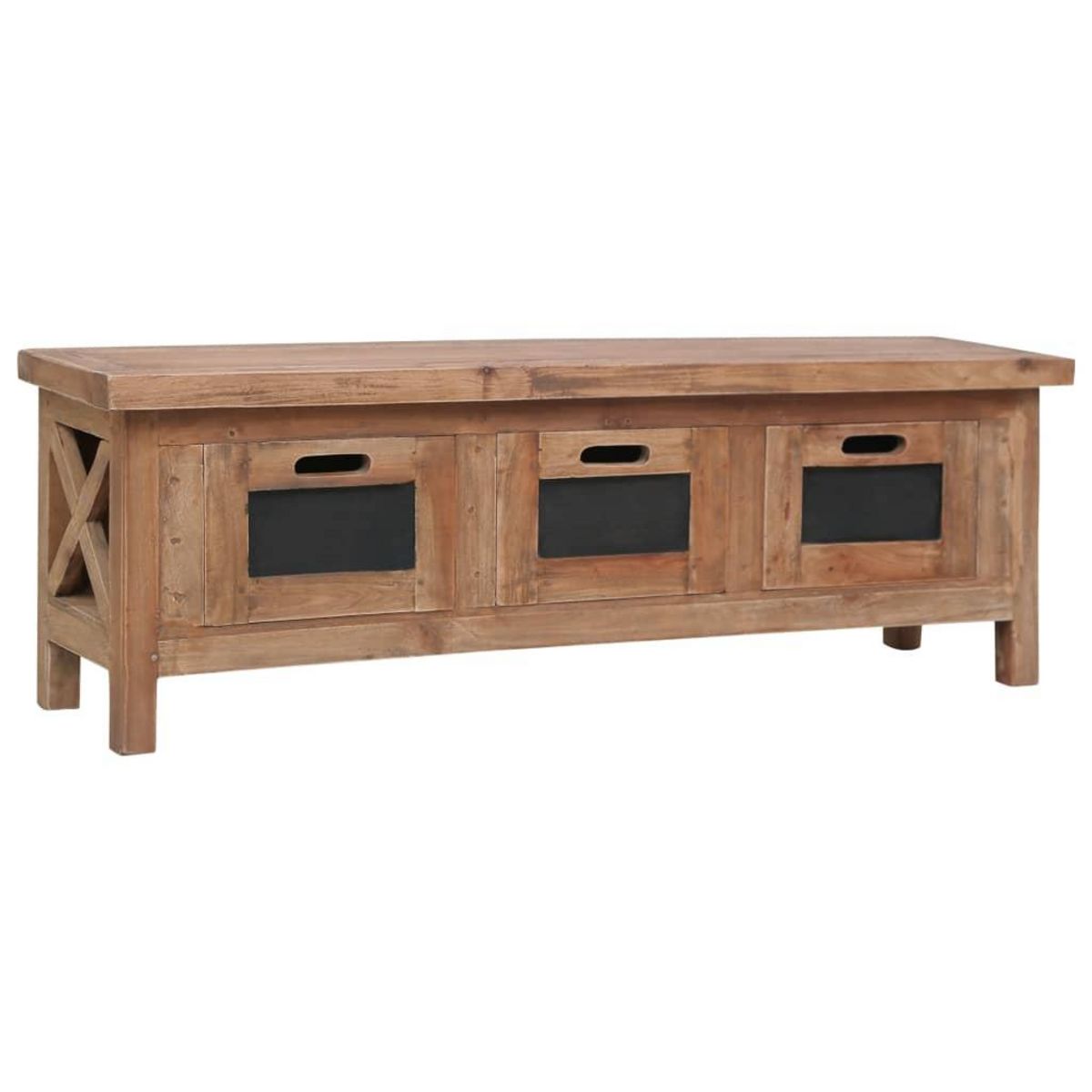 VIDAXL Meuble TV avec 3 tiroirs 120x30x40 cm Bois d'acajou massif