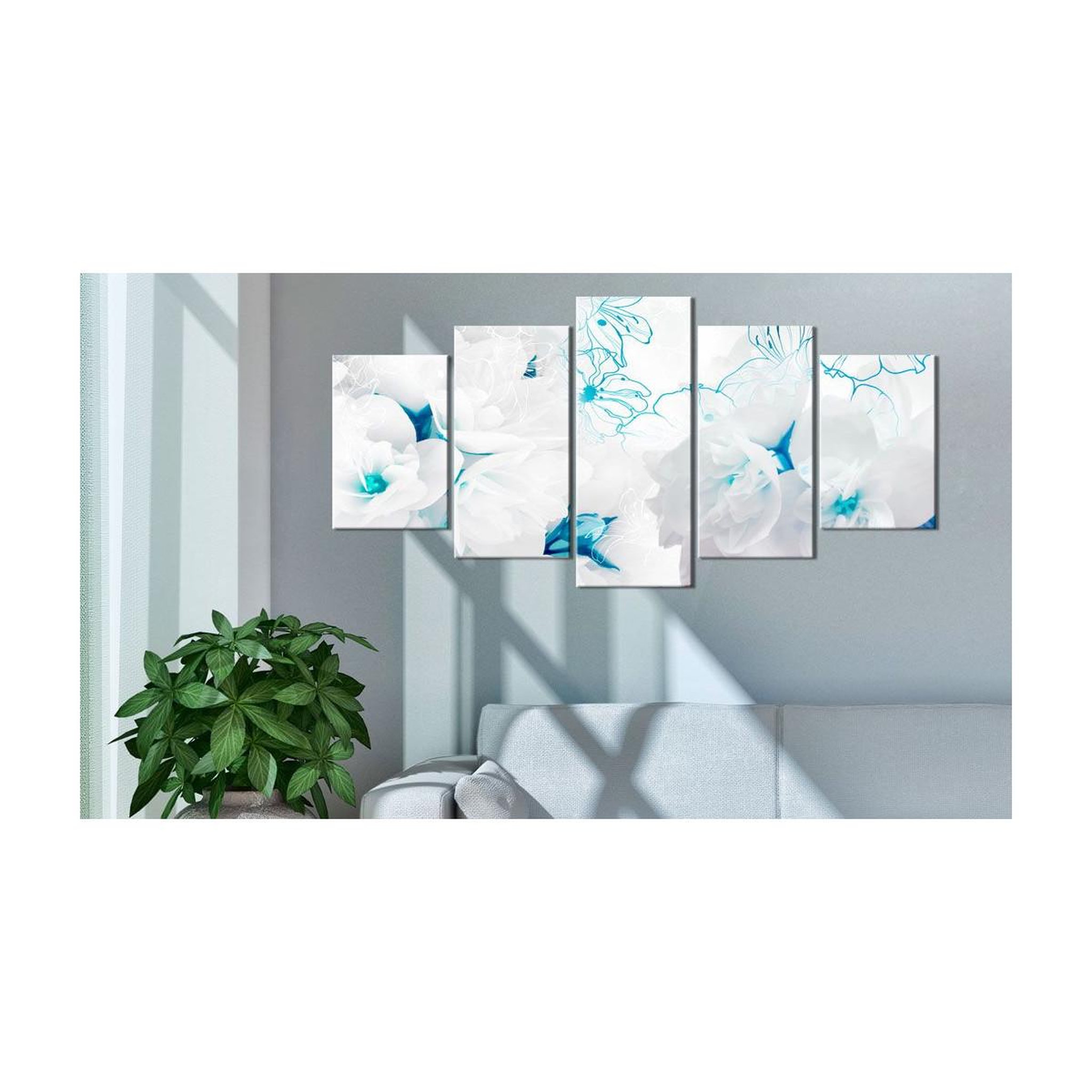 Voir la diapositive 2 : Paris Prix Tableau imprimé  turquoise threads