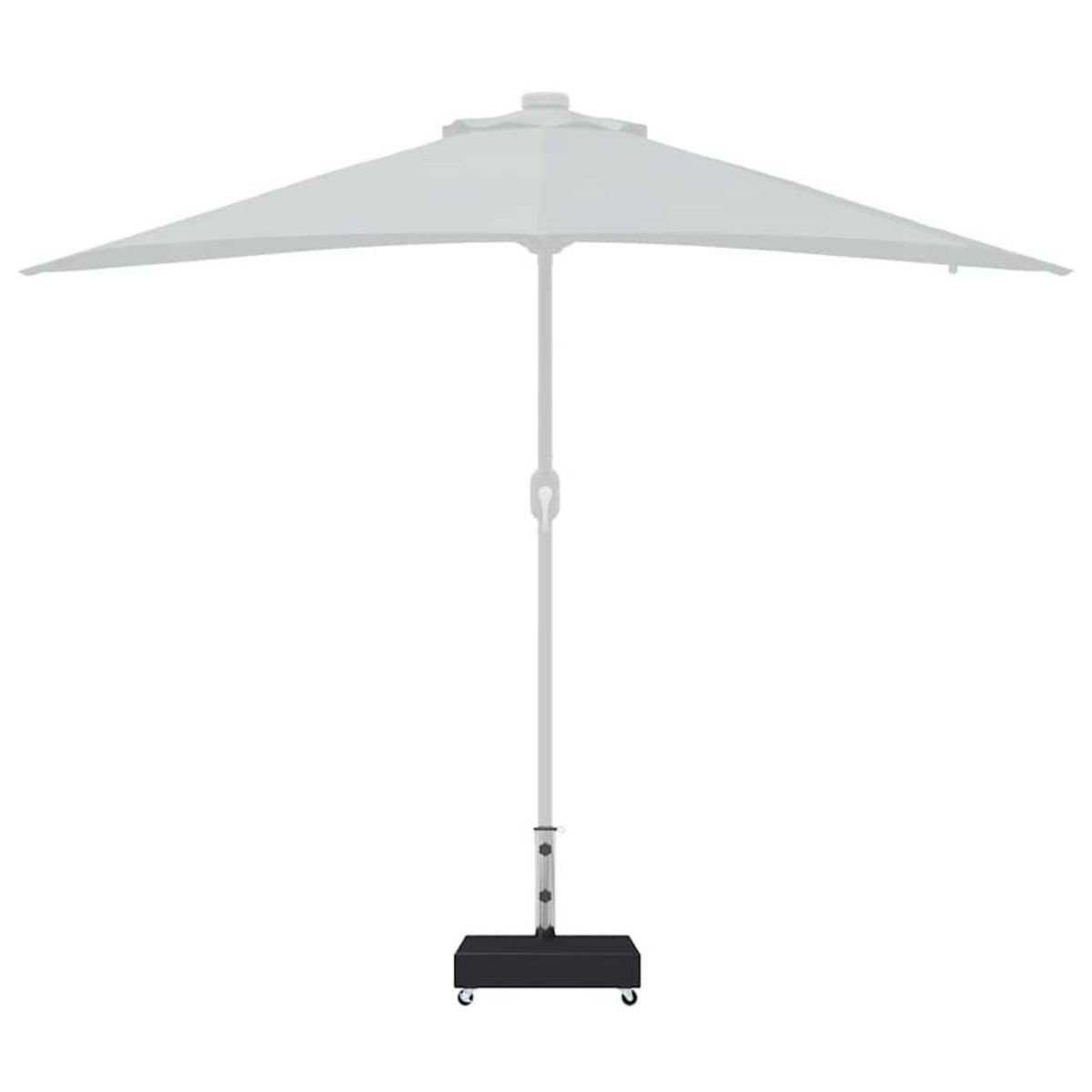 VIDAXL Socle de parasol Noir 45x25x8 cm Granite
