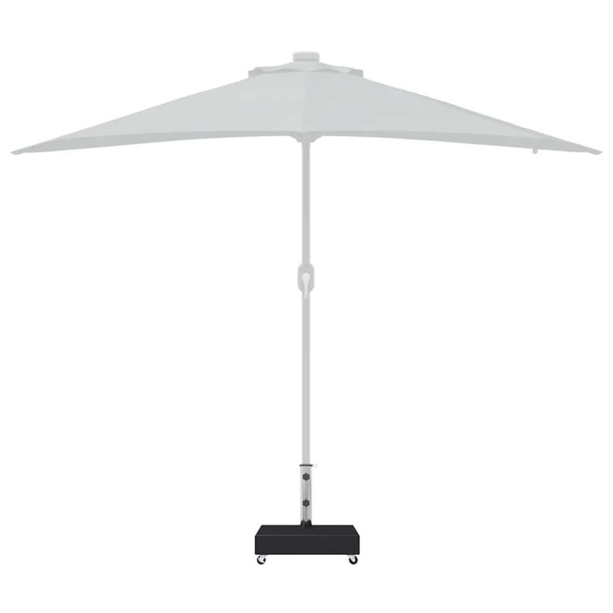 VIDAXL Socle de parasol Noir 45x25x8 cm Granite
