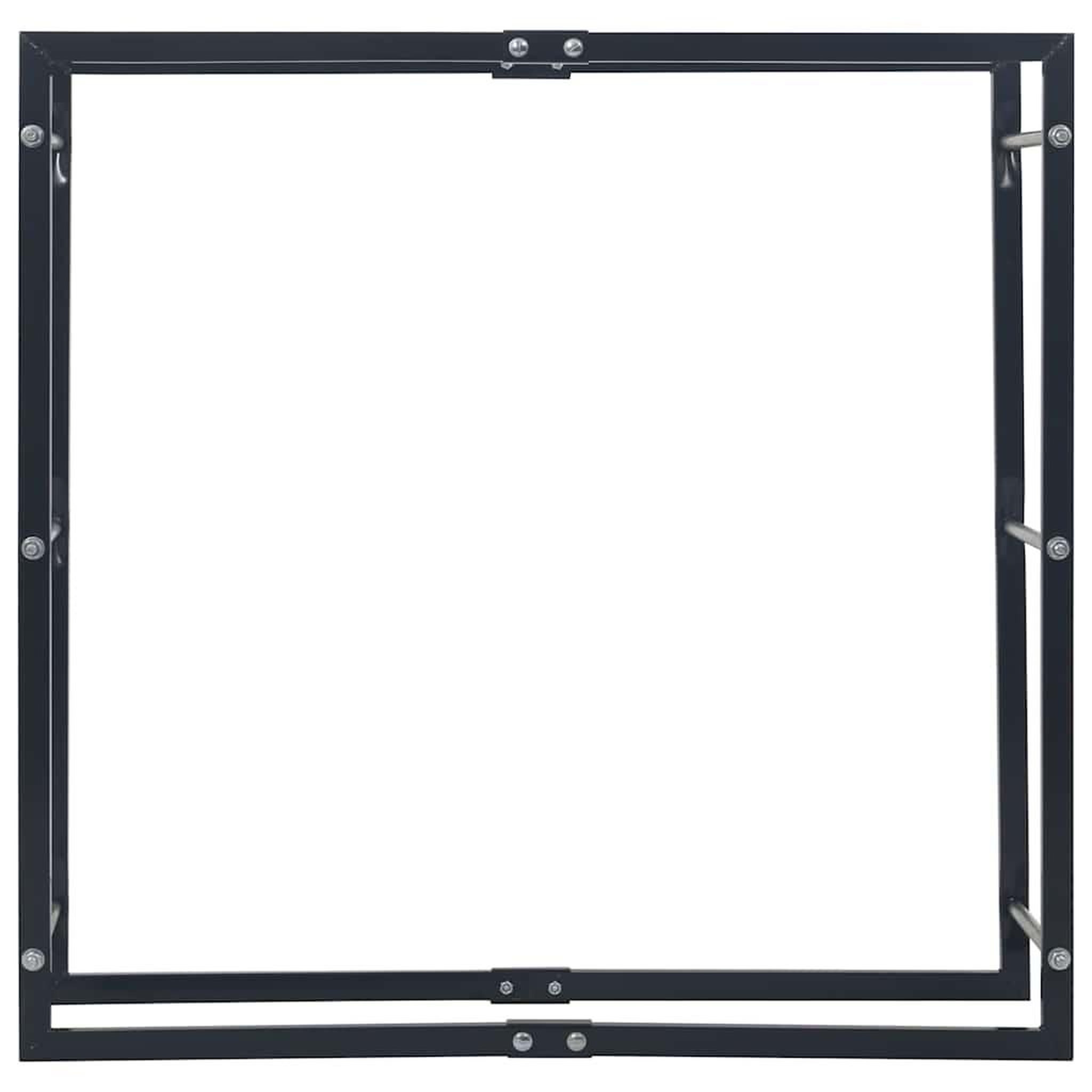 Voir la diapositive 3 : VIDAXL Portant de bois de chauffage noir 100x25x100 cm acier