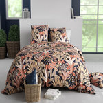 ATELIER DU COTON Parure housse de couette 100% coton 57fils louisiane. Coloris disponibles : Multicolore