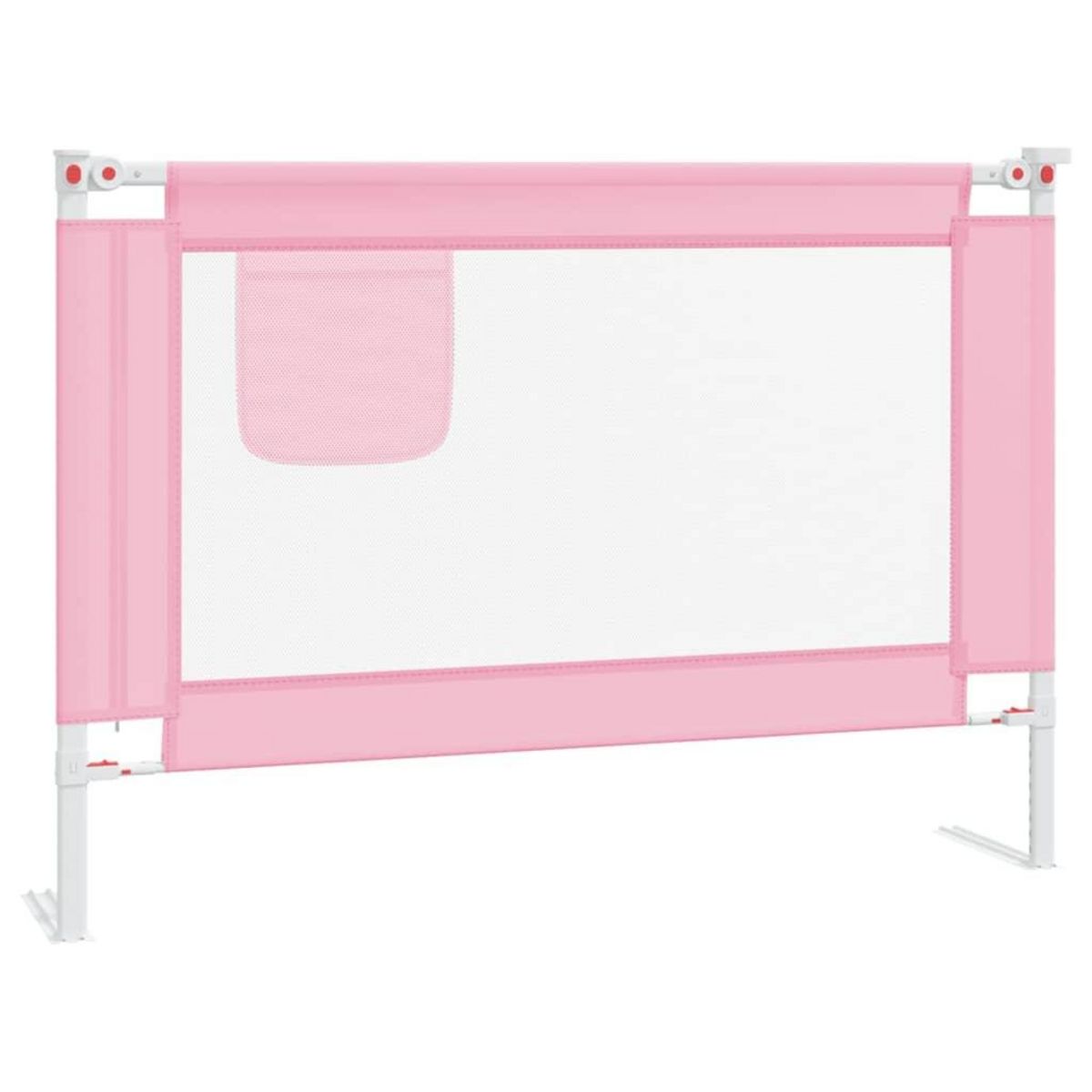 VIDAXL Barriere de securite de lit enfant Rose 90x25 cm Tissu