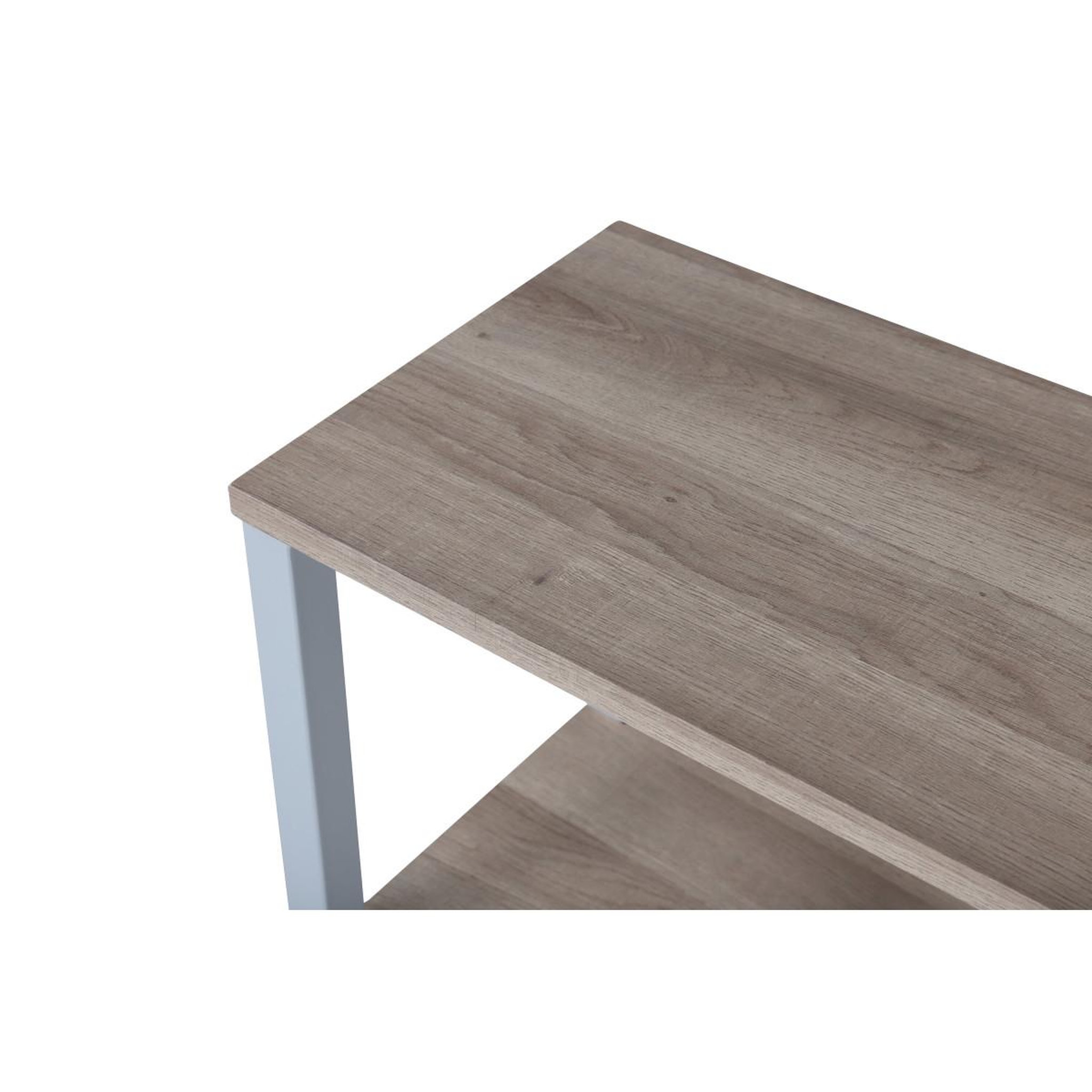 Voir la diapositive 4 : Paris Prix Table de chevet double  rise  70cm naturel & gris