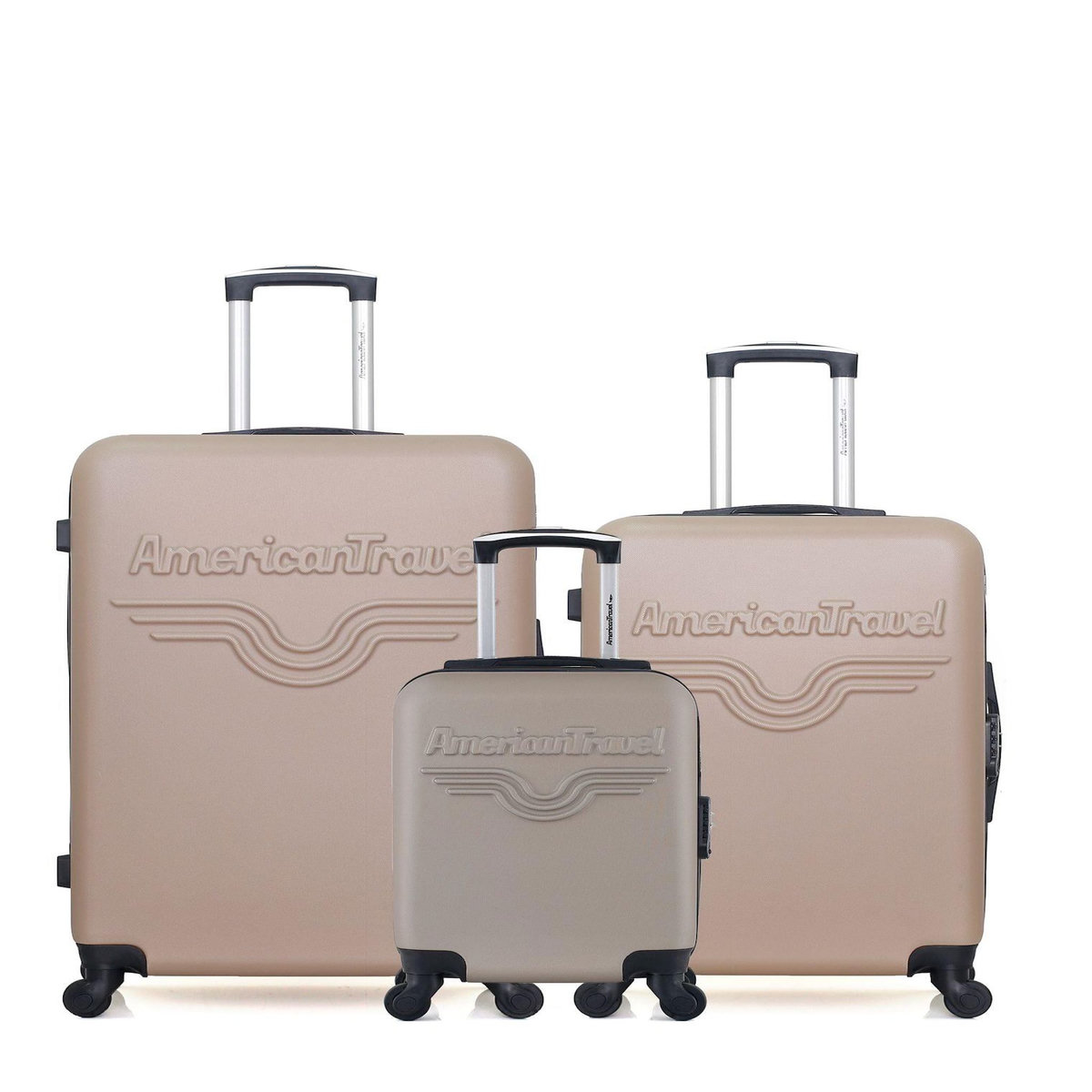 AMERICAN TRAVEL AMERICAN TRAVEL - LOT DE 3 - Valises grand format, weekend et cabine XXS CHELSEA