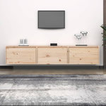 VIDAXL Meubles TV 3 pcs bois massif de pin