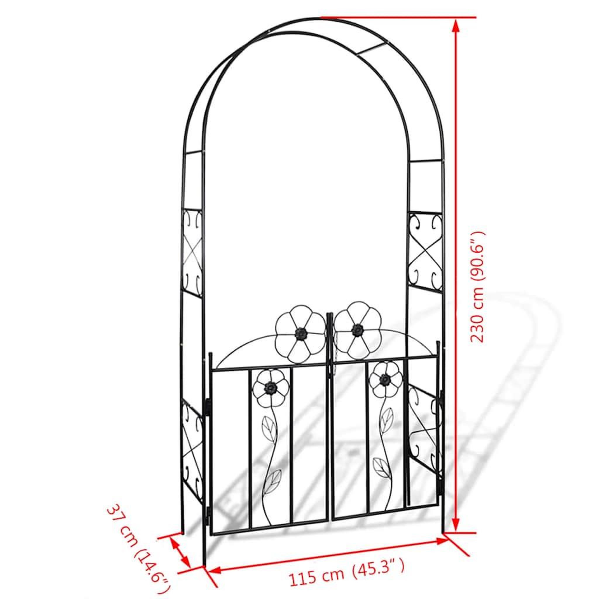 Voir la diapositive 6 : VIDAXL Arche de jardin