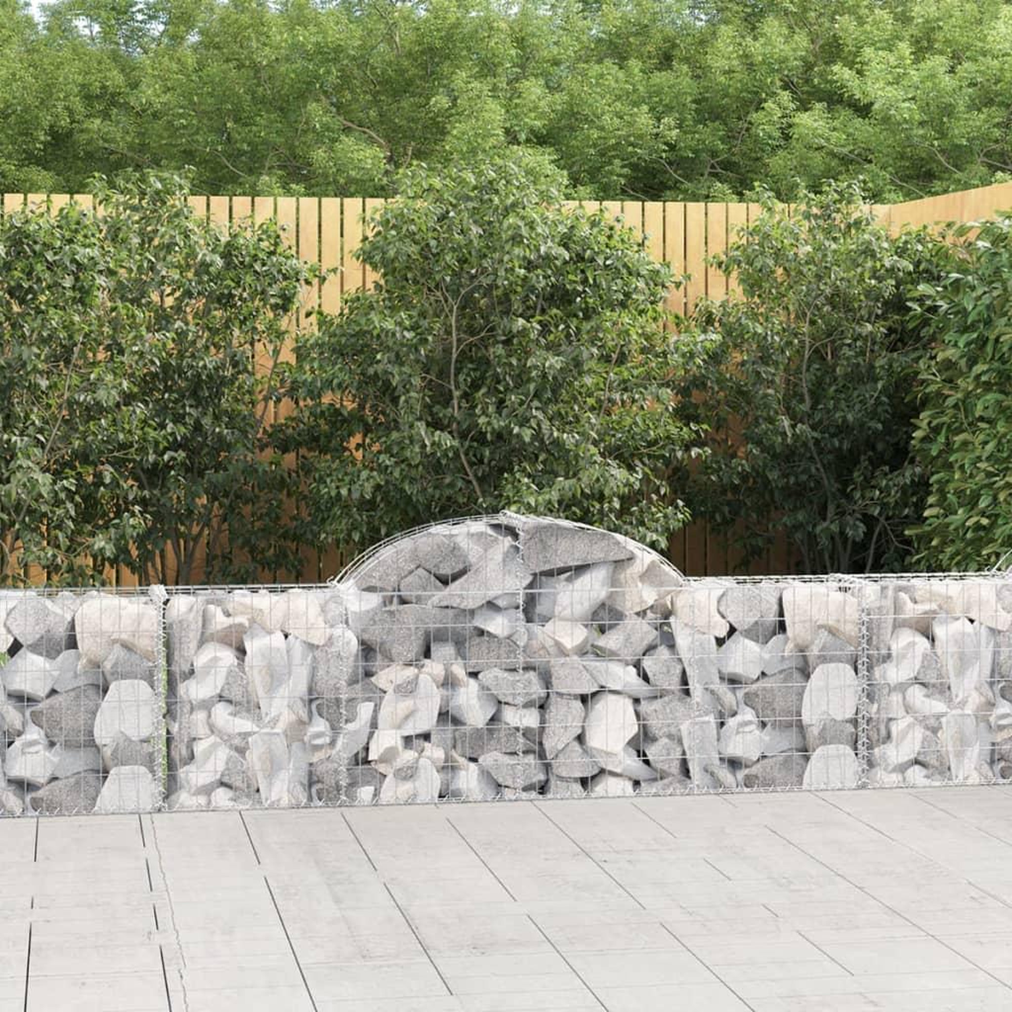 VIDAXL Paniers a gabions arques 30 pcs 200x30x60/80 cm Fer galvanise