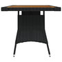 Voir la diapositive 3 : VIDAXL Table de jardin Noir 130x70x72 cm Resine tressee et acacia