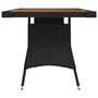 Voir la diapositive 3 : VIDAXL Table de jardin Noir 130x70x72 cm Resine tressee et acacia