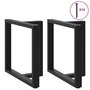 Voir la diapositive 3 : VIDAXL Pieds de table a manger forme de T 2 pcs noir 80x35x(72-73) cm