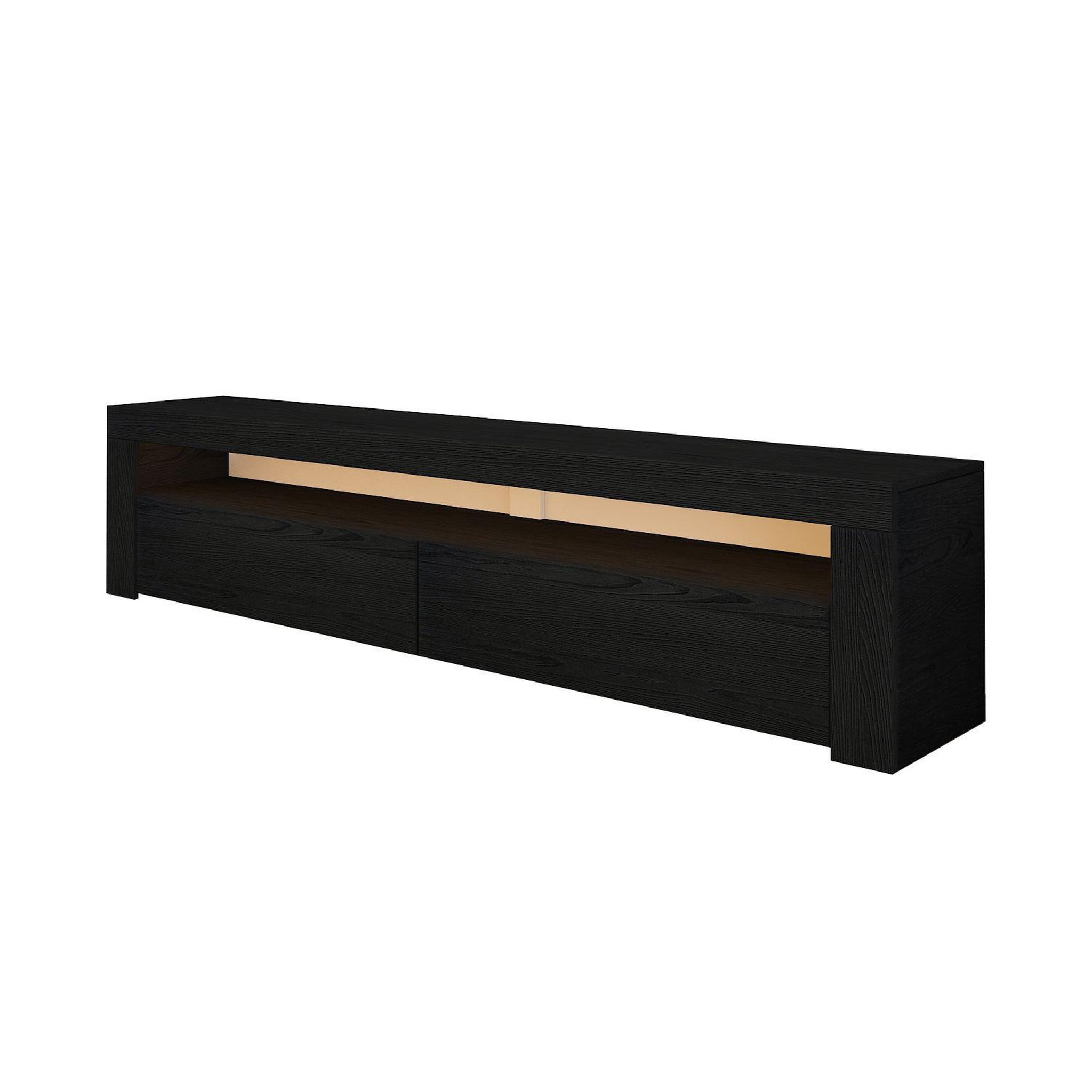 Habitat et Jardin Meuble tv en bois  bati  - 150 x 36 x 46 cm - noir