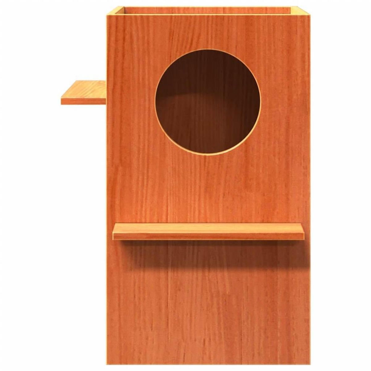 VIDAXL Maison pour chat cire marron 43x43x60 cm bois de pin massif