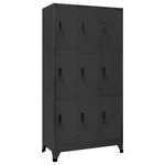 VIDAXL Armoire a casiers Anthracite 90x45x180 cm Acier