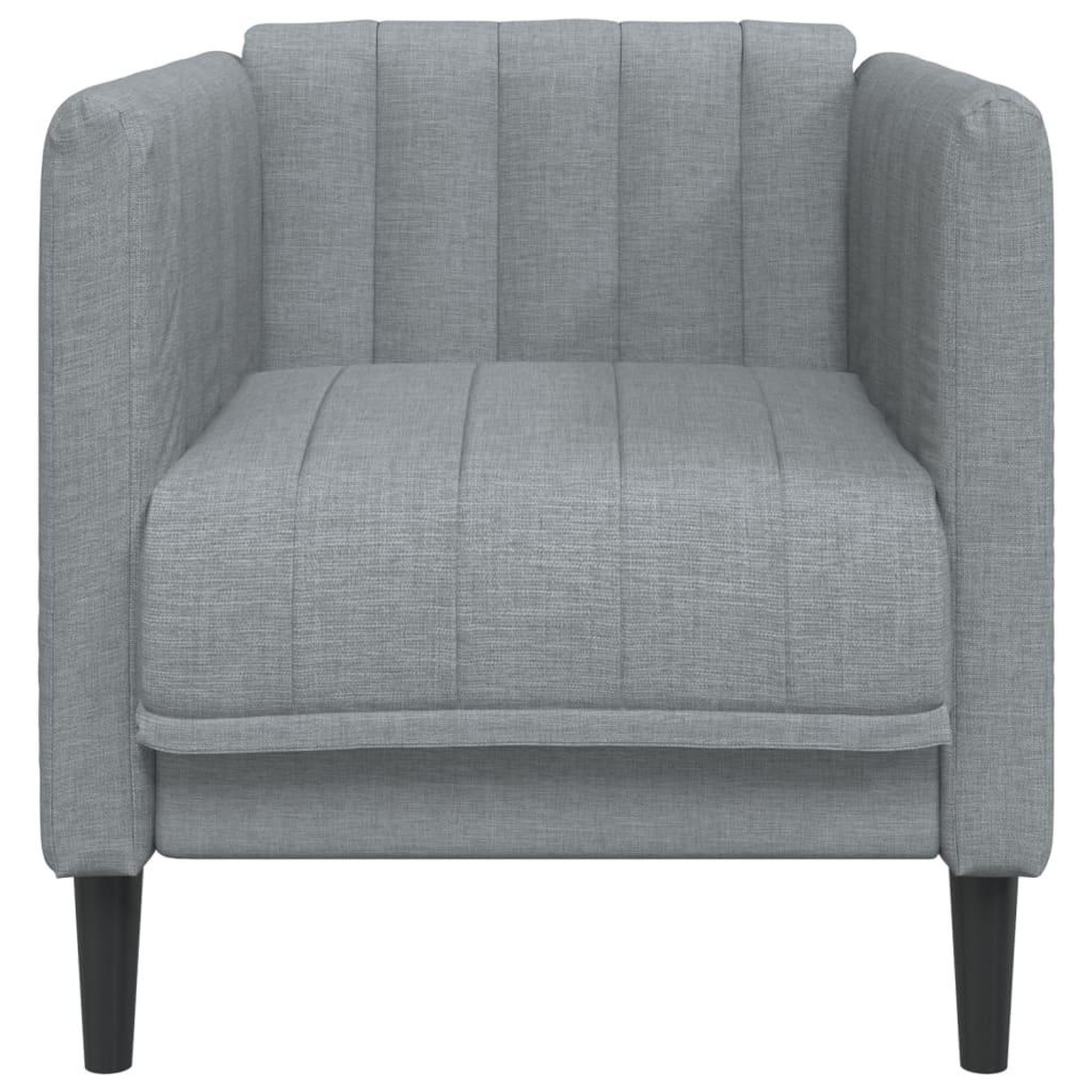 Voir la diapositive 4 : VIDAXL Fauteuil gris clair tissu