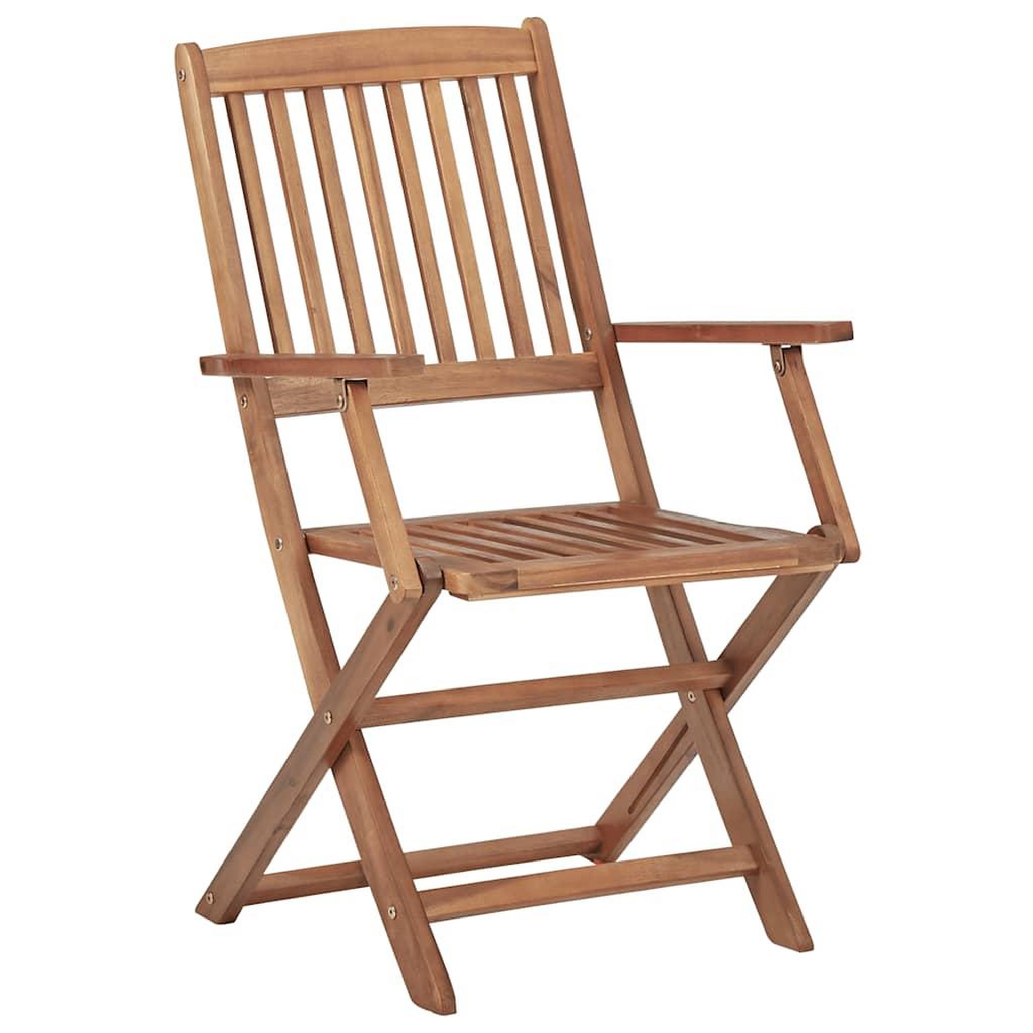 Voir la diapositive 2 : VIDAXL Chaises pliables de jardin lot de 8 avec coussins Bois d'acacia