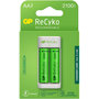 Voir la diapositive 4 : GP BATTERIES Chargeur secteur E211 2100 mAh + 2 Accus AA