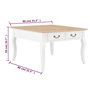 Voir la diapositive 6 : VIDAXL Table basse Blanc 80 x 80 x 50 cm Bois