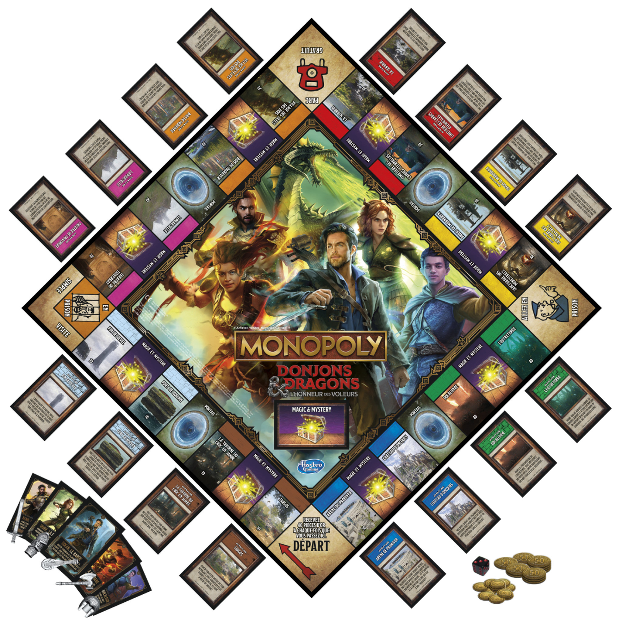 Voir la diapositive 2 : HASBRO Jeu Monopoly Donjons et Dragons