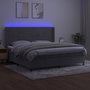 Voir la diapositive 3 : VIDAXL Sommier a lattes de lit matelas et LED Gris clair 200x200 cm
