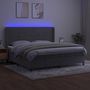 Voir la diapositive 3 : VIDAXL Sommier a lattes de lit matelas et LED Gris clair 200x200 cm