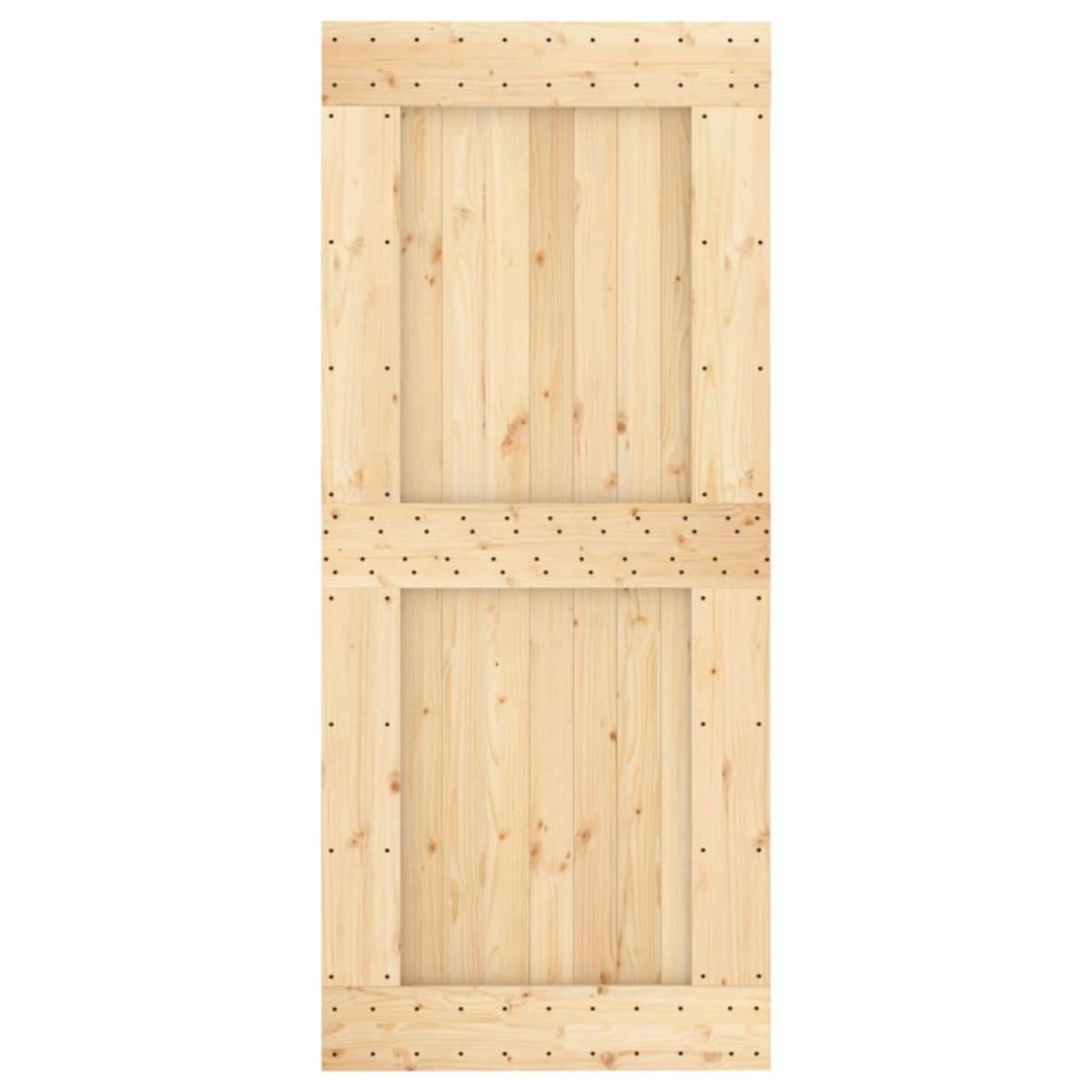 VIDAXL Porte coulissante et kit de quincaillerie 90x210 cm pin massif