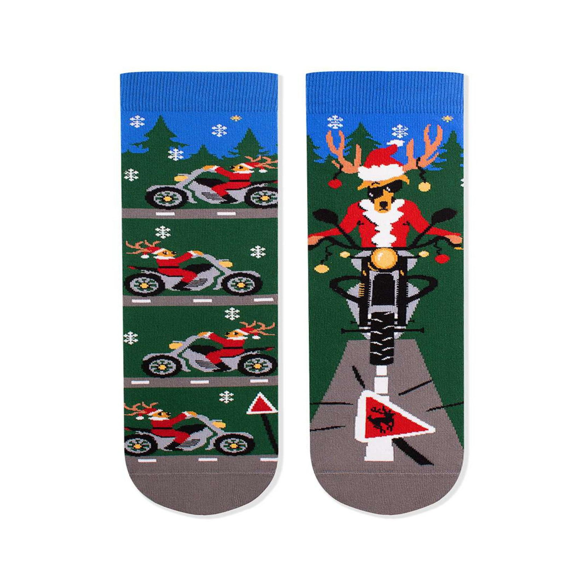 Voir la diapositive 2 : PIRIN HILL Chaussettes arty le renne motard